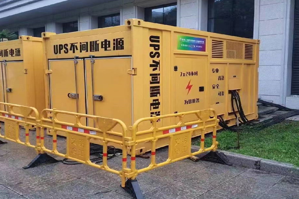 巍山发电机租赁施工现场