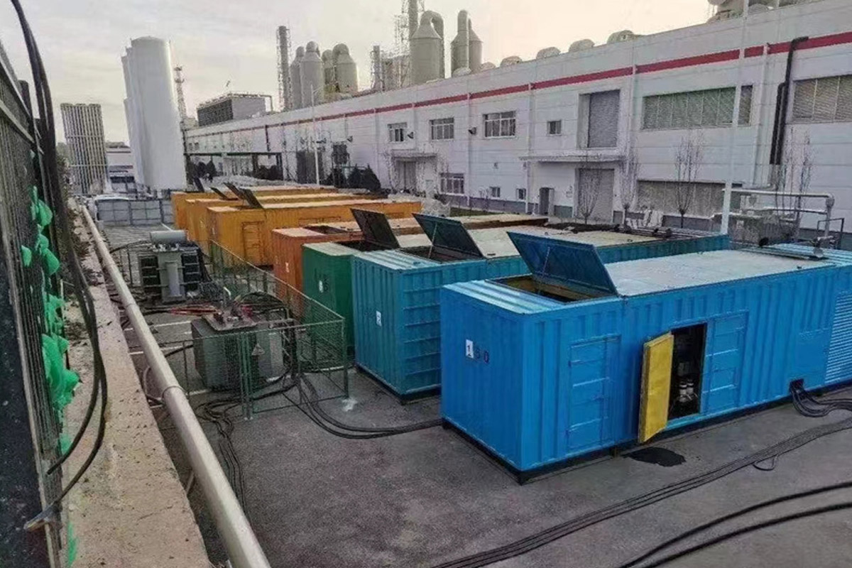 巍山发电机租赁施工现场